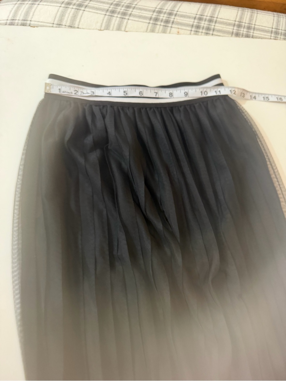 ViCOLO Black Tulle Mesh Pleated SemiSheer Layered Striped Balletcore Skirt NWOT - Picture 12 of 13